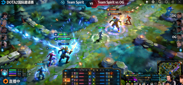 DOTA2国际邀请赛Team Spirit对阵OG比赛直播画面